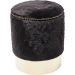 Пуф Cherry Fur Black Brass d:35cm
