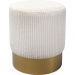 Пуф Cherry Beige Cord Brass Ø35cm