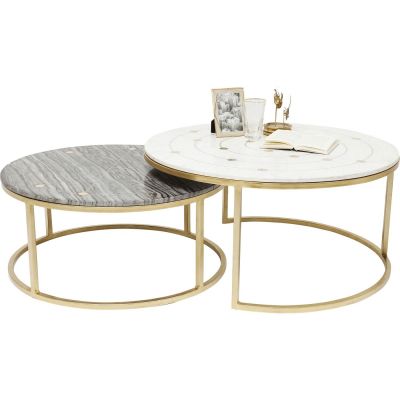 Столик приставной Mystic Round (2 шт) 83390 в Киеве купить kare-design мебель свет декор