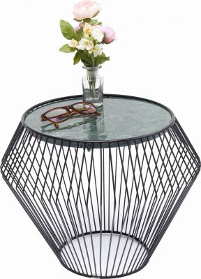 Столик приставной Beam Green Marble Black d:40cm 84092 в Киеве купить kare-design мебель свет декор