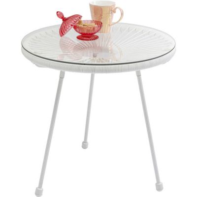 Приставний столик Acapulco White d:50см. 84925 у Києві купити kare-design меблі світло декор