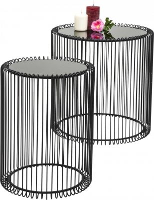 Приставні столики Wire Black d:44см  (2/Set) 79578 у Києві купити kare-design меблі світло декор