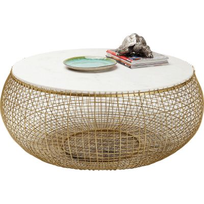 Стіл Cesta Marble Gold d:100см 84062 у Києві купити kare-design меблі світло декор