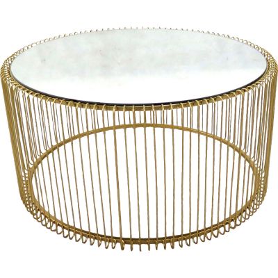 Столик кофейный Wire Uno Brass d:80cm 84516 в Киеве купить kare-design мебель свет декор