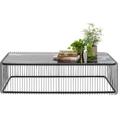 Кофейный столик Wire Glass Marble Black 145x70cm 86605 в Киеве купить kare-design мебель свет декор