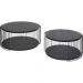 Кофейный столик Wire Double Black Wood (2/Set)