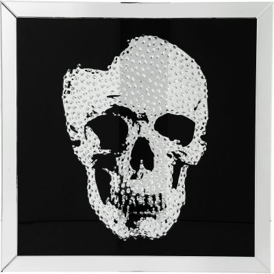 Картина на стекле в зеркальной раме Mirror Skull . Картина на зеркале 36793 в Киеве купить kare-design мебель свет декор