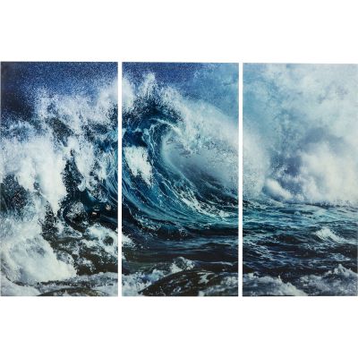 Картина на стекле триптих Triptychon Wave 160x240cm (3/Set) 64682 в Киеве купить kare-design мебель свет декор