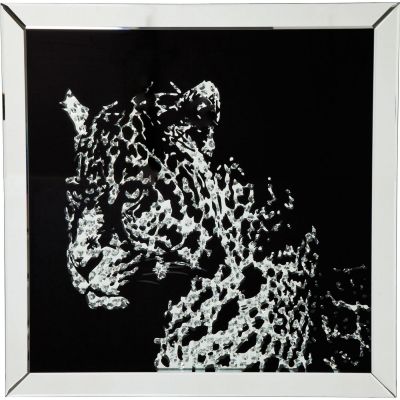 Картина на стекле в раме Mirror Leopard 80x80cm 35846 в Киеве купить kare-design мебель свет декор