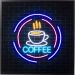 Картина на стекле Coffee LED 80x80cm