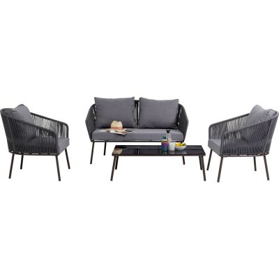 Набір м'якіх меблів для вулиці Elba Grey Quattro (4/part) 86909 у Києві купити kare-design меблі світло декор