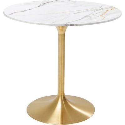 Стол Invitation Set Ceramic White Brass Ø90cm 70494 в Киеве купить kare-design мебель свет декор