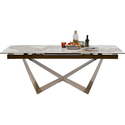 Раздвижной стол Connesso Brass 200(+60)x100cm 87666 в Киеве купить kare-design мебель свет декор