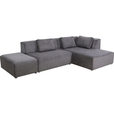 Угловой диван Infinity Ottomane Cord Grey Right 87399 в Киеве купить kare-design мебель свет декор