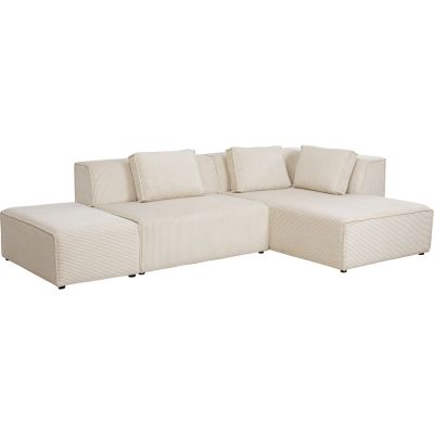 Угловой диван Infinity Ottomane Cord Cream Right 87402 в Киеве купить kare-design мебель свет декор