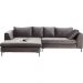 Диван угловой Gianni Velvet Grey Left black