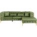 Кутовий диван Bellissima Velvet Green Right