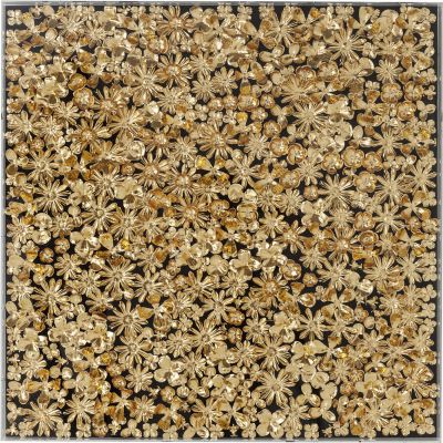 Панно Gold Flower 39249 120x120cm киев купить 39249 в Киеве купить kare-design мебель свет декор