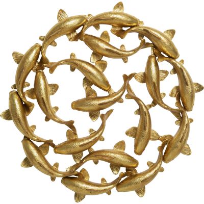 Настенное панно School of Koi Gold Ø102cm 55181 в Киеве купить kare-design мебель свет декор