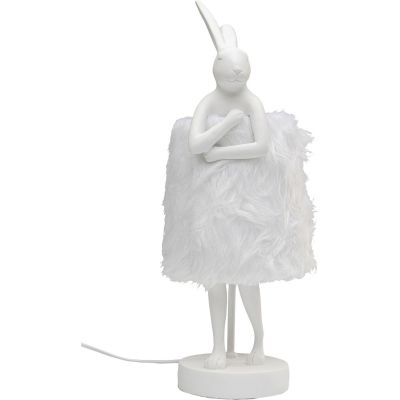 Лампа настольная Animal Rabbit Fur White/Silver 50cm 56671 в Киеве купить kare-design мебель свет декор