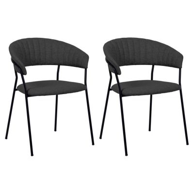 Стул с подлокотниками Belle Anthracite (2/Set) 86330 в Киеве купить kare-design мебель свет декор