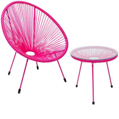 Набор кресло + столик Acapulco Mono Pink (2/parts) 47416 в Киеве купить kare-design мебель свет декор