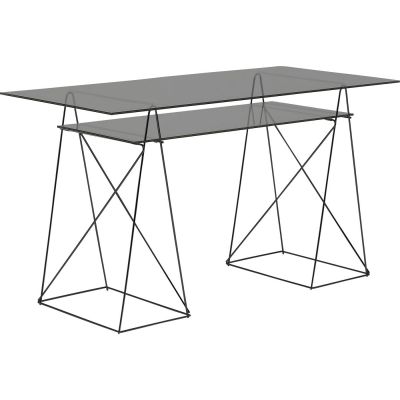 Стол письменный Polar Black 8mm tempered glass 135x65cm 85888 в Киеве купить kare-design мебель свет декор