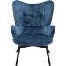 Кресло Black Vicky Velvet Bluegreen