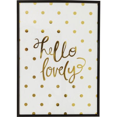 Арт-табличка в рамке Hello Lovely 42x30cm 60386 в Киеве купить kare-design мебель свет декор