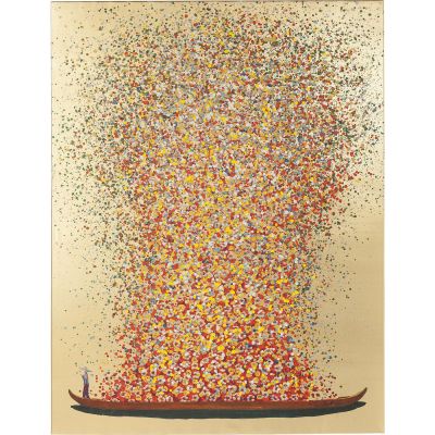Картина Flower Boat Gold Red 100x80cm 65736 в Киеве купить kare-design мебель свет декор
