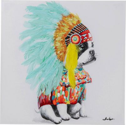 Картина на полотні Headdress Dog 80х80см 53160 у Києві купити kare-design меблі світло декор