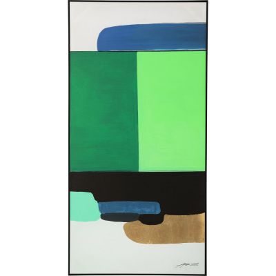 Картина в раме Абстрактные формы Зеленый 73x143cm 53900 в Киеве купить kare-design мебель свет декор