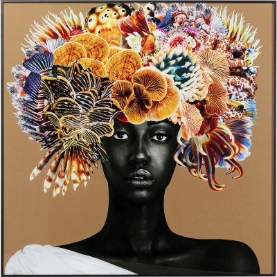 Картина в раме Flower Hair 120x120cm 55422 в Киеве купить kare-design мебель свет декор