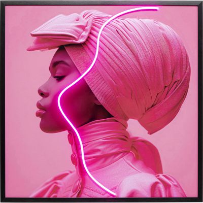 Картина в раме Pink Woman LED 80x80cm 56577 в Киеве купить kare-design мебель свет декор