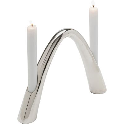 Подсвечник Bow Duo Chrome 21cm 57123 в Киеве купить kare-design мебель свет декор