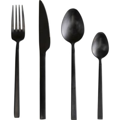 Столові прибори Gloria Matt Black (16 предм.) 52633 в Киеве купить kare-design мебель свет декор