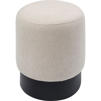 Пуф круглий KARE DESIGN Cherry Cream Black, d:36, (бежевий) 86857 в Киеве купить kare-design мебель свет декор