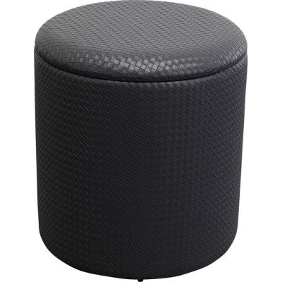Пуф скриня круглий KARE DESIGN Venezia Storage Black, d:40, (чорний) 87698 у Києві купити kare-design меблі світло декор