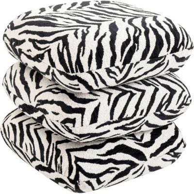 Пуф KARE DESIGN Pepino Tiger Black, 45x45 см, (чорно-білий) 71582 у Києві купити kare-design меблі світло декор