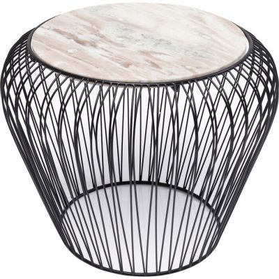 Столик приставний круглий KARE DESIGN Beam Grey Marble Black, d:43, (чорно-сірий) 84093 у Києві купити kare-design меблі світло декор