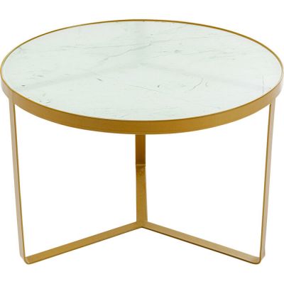 Столик приставний круглий KARE DESIGN Marble Gold, d:70, (біло-золотий) 84731 у Києві купити kare-design меблі світло декор