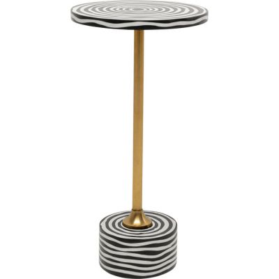 Столик приставний KARE DESIGN Domero Swirl Gold, d:25, (чорно-білий) 70327 у Києві купити kare-design меблі світло декор
