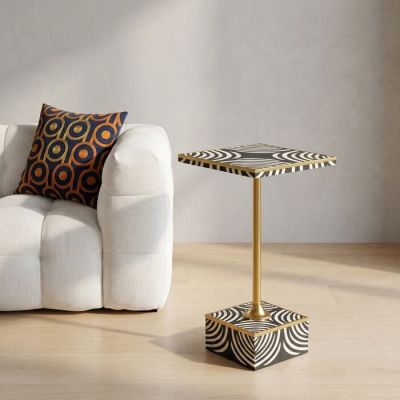 Столик приставний KARE DESIGN Zebra, 25x25 см, (чорно-білий) 71018 у Києві купити kare-design меблі світло декор