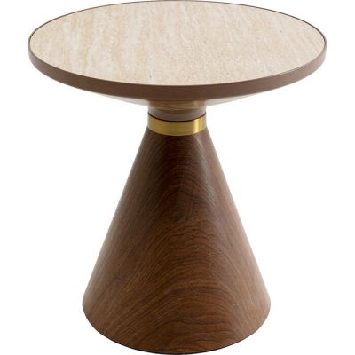 Столик приставний KARE DESIGN Cono Walnut Travertin , d:50, (світло-коричневий) 71333 у Києві купити kare-design меблі світло декор
