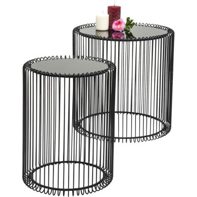 Столик приставний круглий KARE DESIGN Wire Black (2/Set), d:45, (чорний) 79578 у Києві купити kare-design меблі світло декор
