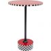 Приставний столик Domero Checkers Red d:40cm