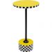 Приставний столик Domero Checkers Yellow d:25cm