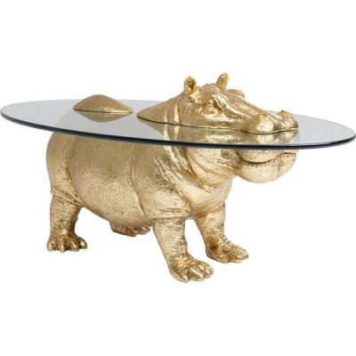 Столик журнальний овальний KARE DESIGN Hippo, 80х49 см, (золотий) 86187 у Києві купити kare-design меблі світло декор