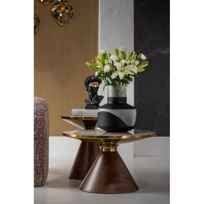 Приставний столик Cono Ceramic Ø50cm 87808 у Києві купити kare-design меблі світло декор