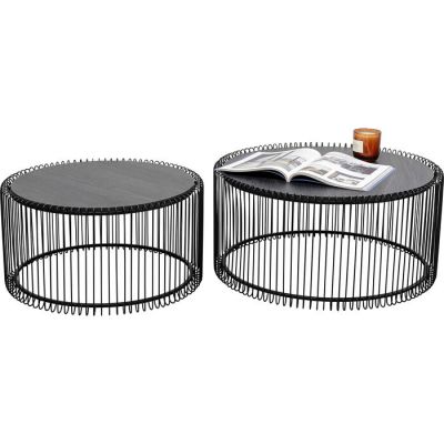 Кавовий столик Wire Black  Wood (2/Set), (чорний) 87816 у Києві купити kare-design меблі світло декор